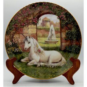 The Secret Garden of the Unicorn Decorative Plate